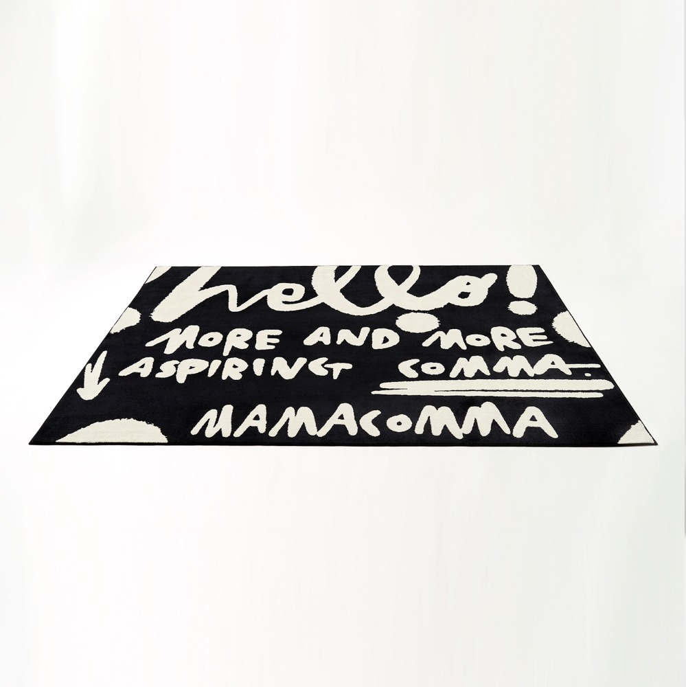 MAMACOMMA RUG BLACK(RECTANGLE)